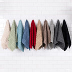All-Clad Solid & Coordinate Kitchen Towels: Highly Absorbent, Super Soft Long Lasting 100% Cotton, 17" x 30" Tea Towels for Cleaning & Drying Dishes, Pans, Glassware, Countertops, 4-Pack, Pewter