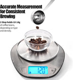 18/8 Stainless Steel Coffee Scoop, Doosu Food-Grade Metal Measuring Spoon with 8.5in Long Handle, Tablespoon Scooper for Coffee Beans, Ground Coffee, Espresso, Protein Powders, Tea, Sugar (2 Tbsp)