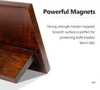 WILDMOK Magnetic Knife Block - Home Kitchen Multifunctional Magnets Knife Holder without Knives, Ash Wood Magnetic Knife Holder for Kitchen Counter - 13.3 x 9.3 Inches