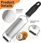 Lemon Zester Grater with Handle, Fine Graters for Kitchen, Cheese Grater Handheld, Hand Grater Zester Tool Stainless Steel