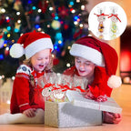 24 Sets 10 Inch Christmas Whisks Gifts DIY Fillable Christmas Tree Ornaments Xmas Colored Silicone Whisks for Cooking Heat Resistant Egg Beaters with Card Rope Bag for Candy Holder