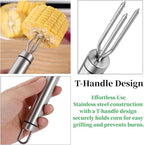 3PCS Corn Peeler Stainless Steel Corn Peeler,Stripper Tool and Corn Holder Set 2025 Corn Planer Cutter Thresher Scraper,Peel Corn Cob Separator Quick，Kitchen Gadgets