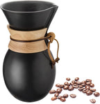 Ceramic Pour Over Coffee Maker with 20 pcs Paper Filter, 8-Cup, 34oz, Pour Over Coffee Dripper
