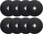 CAP Barbell 2-Inch Olympic Bumper Plate Weight Set with 6 Post Rack | 100-370 lbs | Multiple Options
