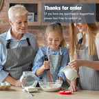 Dishwasher Safe Colorful Silicone Whisk, Sealed Waterproof Design Set of 3, Professional Kitchen Whisks for Cooking Non-Scratch, Silicone & Stainless Steel Whisk, Heat Resistant Balloon Egg Beater