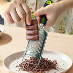 5 Pcs Stainless Steel Cheese Grater with Handle, Handheld Lemon Zester Grater with Handle, Hand Graters for Kitchen Graters & Peeler & Slicer, for Vegetable Fruit Kitchen Aid, with 1 Brush & 1 Box
