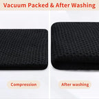 Homaxy 100% Cotton Waffle Weave Kitchen Dish Cloths, Ultra Soft Absorbent Quick Drying Dish Towels, 12 x 12 Inches, 18-Pack, Black