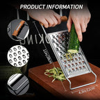 2 Pack Cheese Grater,Stainless Steel Zester Set of 2, Kitchen Flat Handheld Grater For Cheese, Chocolate, Spices, And Potato, Zucchini, Carrot, Apple (A style color)