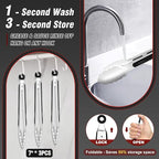 Walfos Kitchen Small Tongs - 7 inch Heavy Duty Mini Food Tongs, Stainless Steel and Non-Slip Heat Resistant Handle - Great for Cooking, Salad, Grilling and Barbecue，3 Piece