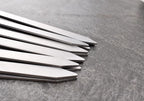 17-Inch Large Metal Barbecue Skewers,HONSHEN Heavy Stainless Steel 3/8 Inch Wide Blade with Hardwood Handle Long Flat BBQ Skewers for Grilling Meat,Chicken,Shrimp,Vegetables-Set of 12 (17 INCH)