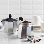Zulay Kitchen Classic Stovetop Espresso Maker for Great Flavored Strong Espresso, Classic Italian Style 3 Espresso Cup Moka Pot, Makes Delicious Coffee, Easy to Operate & Quick Cleanup Pot