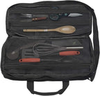 EVERPRIDE Chef Knife Bag Holds 20 Knives PLUS Large Zippered Compartment for Kitchen Tools – Durable, Large Knife Bag for Chefs – Knives Not Included