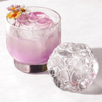 ZOKU Set of 2 Silicone Ice Molds, Deco - Large Ice Cube Molds with Flower Pattern for Craft Cocktails, Keep Drinks Colder Longer with Less Dilution, Easy-Release, BPA-Free