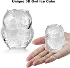 Nax Caki 3D Owl Ice Cube Mold Fun Shapes, Hedwig Owl Gifts for Women & Harry-Potters Movie Lovers, Cute Large Craft Ice Mold, Big Cat Ice Cube Trays for Whiskey Cocktails Bourbon