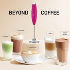 Zulay Kitchen Whisk Milk Frother with 4 Duracell Batteries - Powerful Handheld Foam Maker for Coffee, Lattes, Matcha, Hot Chocolate & Cappuccinos - Whip Creamy Froth in Seconds