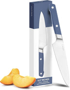 Misen 5.5" Utility Knife – High Carbon Japanese AUS-10 Stainless Steel – Hybrid German & Japanese Blade – Precision Kitchen Knife for Professionals & Home Cooks – Ultimate Cutting Performance - Blue