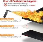 76X48in Grill Mats for Outdoor Grill,Fits Most Grills, Smokers, Griddles and Outdoor Charcoal, Flat Top,Deck and Patio Protector