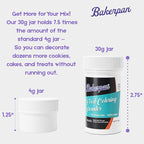 Bakerpan Black Oil-Based Food Coloring Powder - 30 g - Chocolate Food Coloring, Dye-Free Coloring for Candy, Icing, Cakes