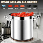 Large Stock Pot - 24QT Stainless Steel Stockpot with Lid, Heavy Duty Tri-Ply Bottom Commercial Grade Soup Pot for Cooking Soup, Stew, Pasta, Oven, Gas, Ceramic, Dishwasher Safe