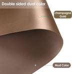 Table Protector for Dining Room Table - Can Be Used On Both Sides Waterproof and Easy to Clean Good Flatness Used for Dining Table(Mud Color+Champagne Gold 54x54)