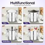 304 Stainless Steel Airtight Canister for Kitchen, 1.59Gal Canisters Container with Lids and Sturdy Locking Clamp,Bucket Food Storage Containers Airtight for Flour Coffee Bean Tea (6L)