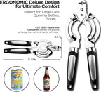 Jar Opener, Multi Jar Openers for Seniors, Stainless Steel Jar Lid Opener, Bottle Opener for Seniors with Arthritis, Weak Hands