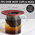 Primula Brew Buddy Portable Pour Over, Reusable Fine Mesh Filter, Dishwasher Safe, Single Serve Coffee or Tea at Any Strength, Ideal for Travel or Camping, Red (Pack of 12)