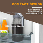Cold Brew Coffee Maker Jar - 64oz Thick Glass Multipurpose Mason Pitcher Spout Lid with Handle & Stainless Steel Filter for Iced Coffee, Lemonade, Ice Tea, Homemade Fruit Drinks Container