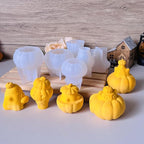2Pcs Halloween Resin Silicone Mold, Ghost Pumpkin Epoxy Silicone Molds for Resin Casting, Party Autumn Decor (Halloween C)