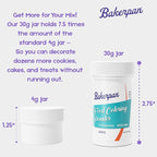 Bakerpan White Oil-Based Food Coloring Powder for Baking - 30 g - Dye-Free Coloring for Buttercream Frosting, Chocolate, Candy, Icing, Cakes