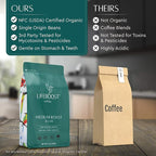 Lifeboost Organic Coffee Beans Medium Roast - Low Acid Single Origin Non-GMO Organic Whole Bean Coffee - Third Party Tested For Mycotoxins & Pesticides - 12 Ounces