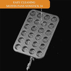 Mini Muffin & Cheesecake Pan, Nonstick 24, Toast Oven Baking Supplies