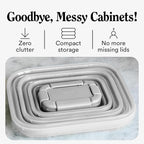 Stojo Nestable Collapsible Food Storage Container - Set of 4, Cashmere - Leak-Proof Airtight Seal Made With Food Grade Silicone For Meal Prep, Lunch Box, Pantry Organizer - Microwave & Dishwasher Safe