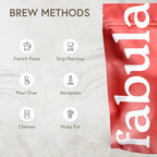 Fabula Coffee Half-Caff Medium Roast Whole Beans - Organic - Low Acid - Single Origin - Non-GMO - Mold Free - 12 Ounces