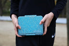 Yumbox Snack Box – Leakproof, BPA-Free, 3-Compartment Snack Container for Kids & Adults – Portable, Lightweight & Easy to Clean – Ideal for Fruits, Veggies, Crackers & Dips (Glitter Blue)