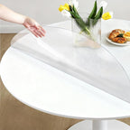 Round Frosted Table Cover Protector 36 Inch - 2mm Thick Waterproof PVC Furniture Protective Pad for Dining Room Tabletop