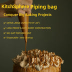 XXXL 25 Inch Extra Large Piping Bags,100 Pack Disposable Pastry Bags,Thick Anti-Burst Icing Piping Pastry Bags For Frosting Decorating Cake Cupcake Cookie (XXXL Large 25 Inch-100 Pack)