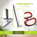 Herb Scissors with 5 Blades & Cleaning Kit, Stainless Steel Kitchen Shears for Herbs, Lettuce, Cilantro, Dishwasher Safe, Soft-Grip Handle