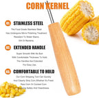Corn Peeler Corn Thresher Corn Stripper for Corn On The CobCorn Shovel Corn Scraper Corn Kernel Remover Tool Cob Planer Corn Cutter Corn Knife Tool Stainless Steel Kitchen Gadget