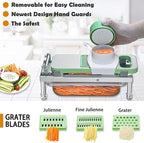 Vegetable Chopper, Veggie Chopper With 8 Blades, Onion Cutter with Container, Pro All-in-1 Food Dicer, Mandoline Slicer, Stainless steel materials Salad Grater