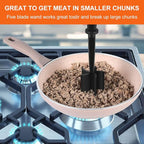 1Pcs Nylon Beef Smasher Heat Resistant Non Stick Meat Masher Tool Practical Ground Beef Smasher Reusable for Cooking