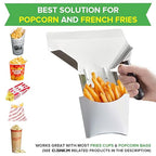 CUSINIUM Popcorn Scoop Right Handle and Medium Holes Dredge Set - Metal Popcorn Scooper - French Fry Scoop - No Seasonings/Consumables included