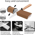 Rolling Knife Sharpener Kit, Rolling Knife Sharpener with 4 Diamond & 2 Corundum Discs,15 & 20 Degree Magnetic Angle for Kitchen Knives,Work Sharp Kitchen Knife Sharpener (SET-B)