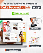 RFAQK 700PCs Cake Decorating Kit with Baking Supplies - Cake Turntable for Decorating with Baking Pans, Leveler, 24 Numbered Piping Tips, 2 Spatulas, Fondant Tools, Video Course, Pattern Chart & More