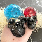 RESINWORLD Set of Large + Medium + Small 3D Skull Resin Molds, Flexible Clear Silicone Skull Head Molds, Silicone Molds for Resin, Soap, Clay, Candle Wax Casting, Halloween Home Decoration