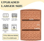 3 Pcs Deep Dubai Chocolate Bar Mold Large Stuffed Silicone Molds for Filling Knafeh Pistachio Chocolate Bar Thick Candy Molds Break Apart (Pyramid Shape)