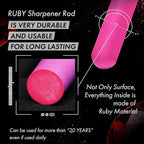 Ruby Sharpener Rod: Durable Knife Sharpener, Harder Than Steel Honing Rod, Japan Product