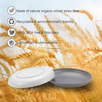 12 Pcs Unbreakable Deep Dinner Plates Set, 10 inch Reusable Plastic Wheat Straw Plates, Microwave and Dishwasher Safe Plate for Kitchen, Lightweight Plate for Dessert, BPA Free, 4 Colors