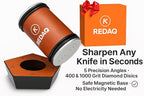 Rolling Knife Sharpener – Restore Dull Knives Quickly with 5 Magnetic Angles (12°–25°), Diamond & Corundum Discs, Safe, Stable and Easy for Home & Professional Chefs