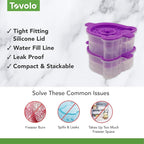 Tovolo Ice Cubes Mold Pack of 2 Large Craft Ice Molds for Whiskey Bourbon Cocktails, Easy Fill No Leak Silicone Ice Molds Gift for Him Stackable Dishwasher Safe BPA Free Heart Ice